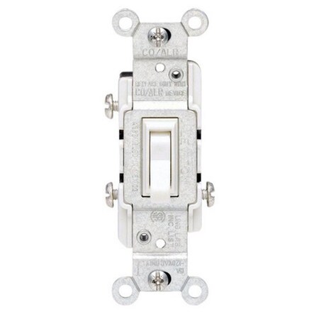 Gorgeousglow 02653-02W 15 amp White CO-ALR Toggle Switch GO613158